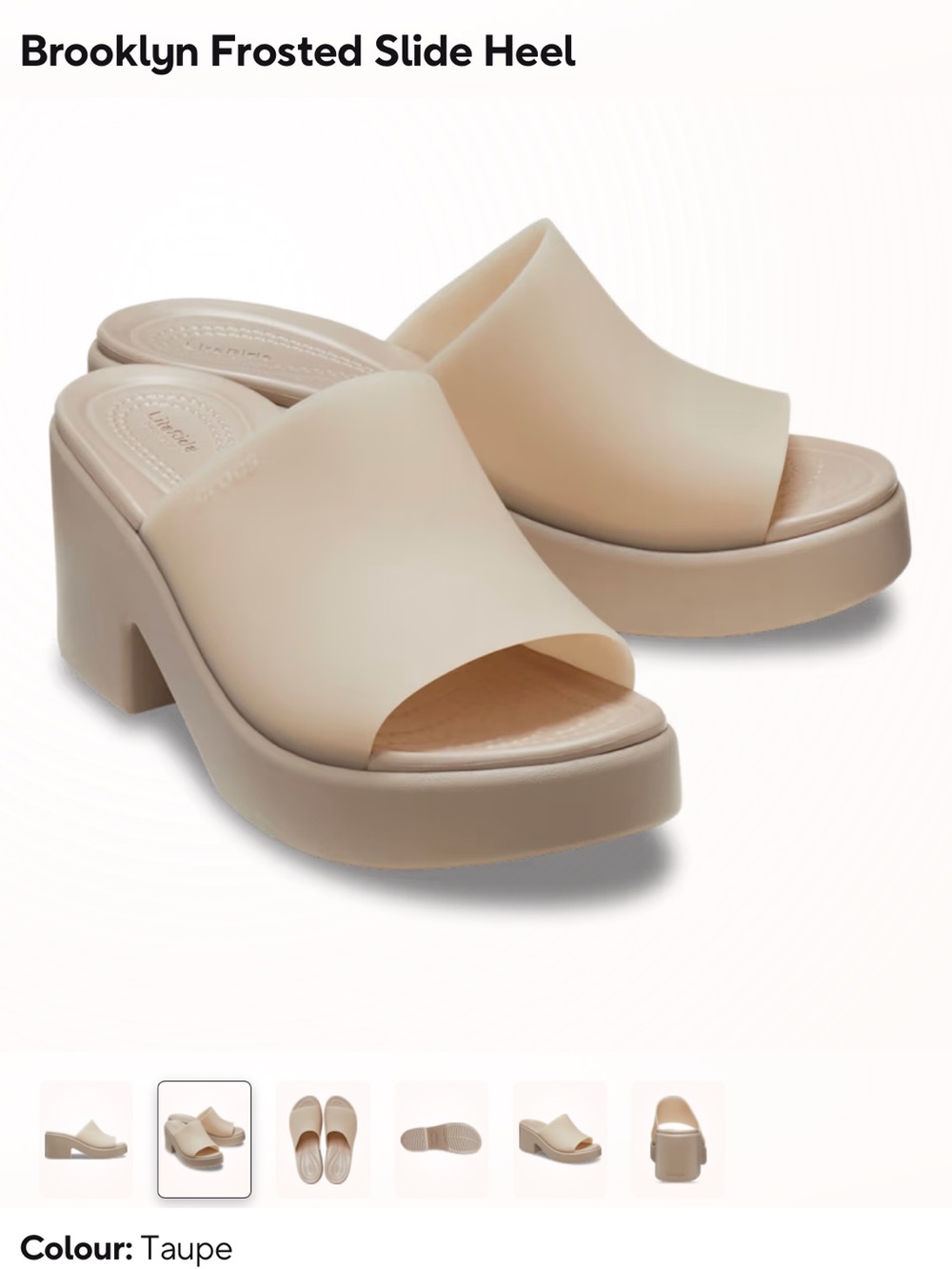 Crocs Brooklyn Frosted Heel Slide Women’s Summer Sandal size 10